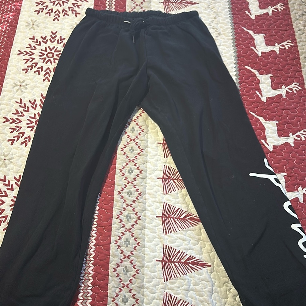 pink sweatpants, some piling but still good condition.